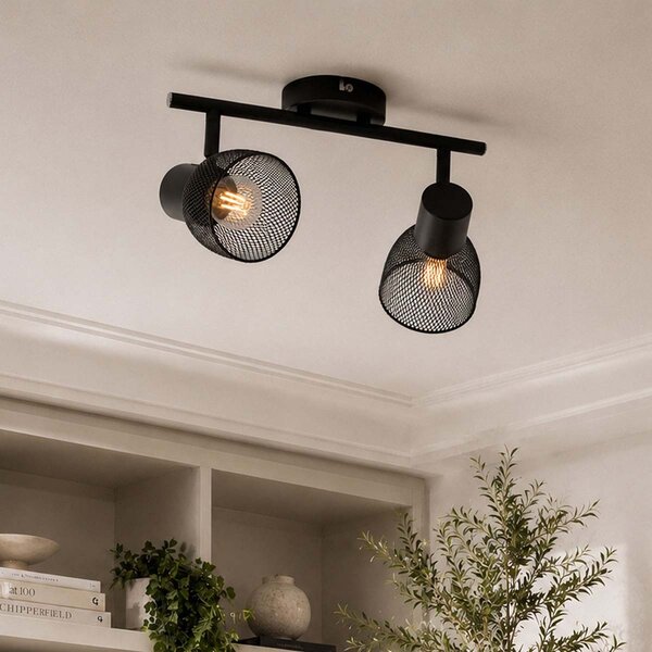 Moderne plafondlamp met 2 spots - Meshki