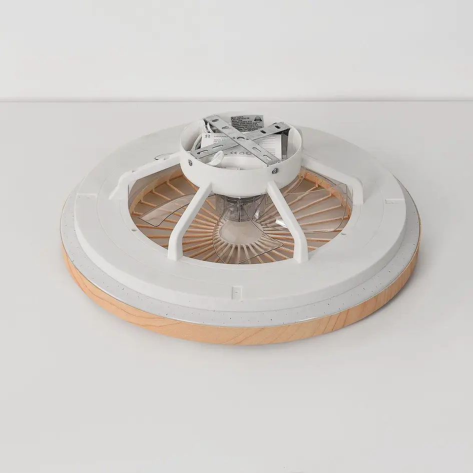 Plafondventilator met aanpasbare kleurtemperatuur en stereffect houtlook - Starry