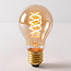 Prikkabel set met 4 watt lampen met DNA spiraal en amber glas: optie dimbaar
