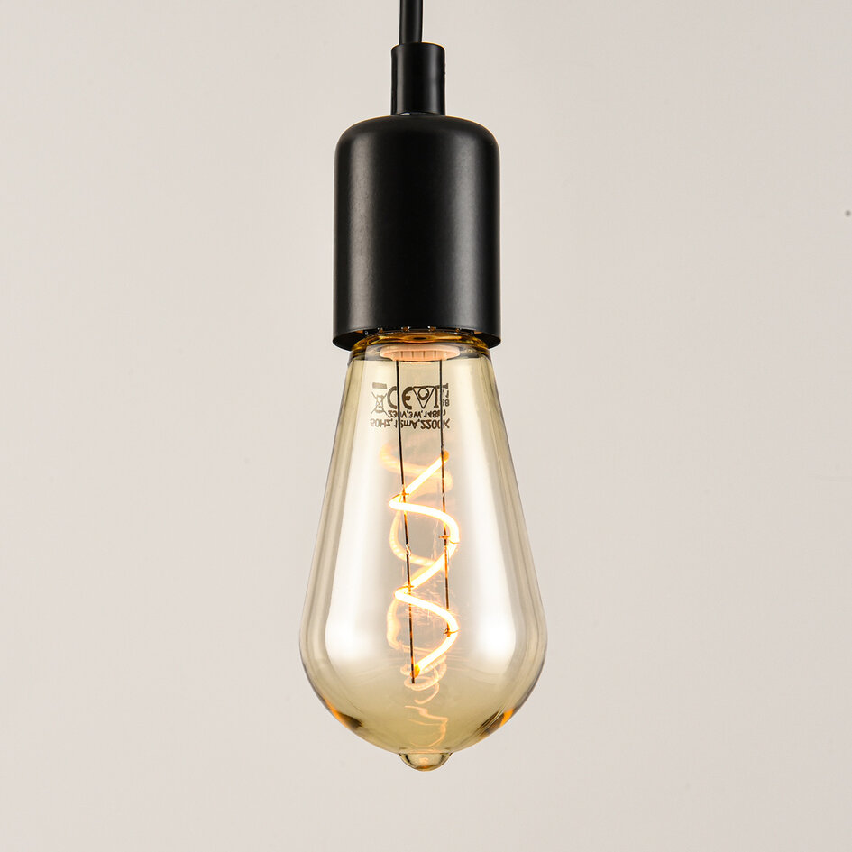 Filamentlamp LED dimbaar 3 watt amber 60 mm 2200K - polycarbonaat
