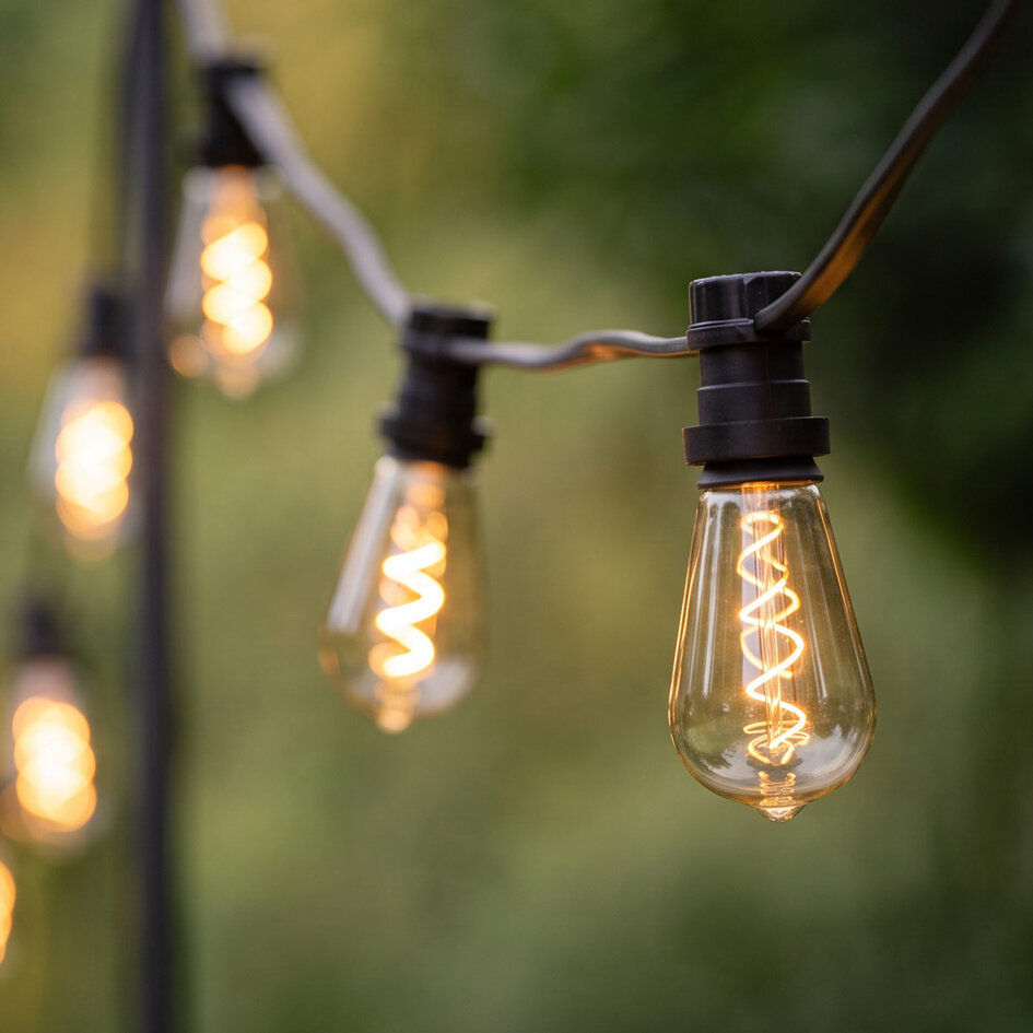 Prikkabelset met 3 watt LED Spiraallampen Ø60, optie dimbaar