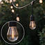 Solar lichtsnoer 10 meter 10 lampjes met hangende fitting  (4cm, 6cm, 8cm), 3W zonnepaneel