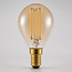 E14 3-staps dimbare LED filament lamp Ø45 mm met amber glas 4,5W 2200K