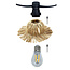 Prikkabel set inclusief kappen van handgeweven jute in naturel kleur, verkrijgbaar met verschillende LED lampen