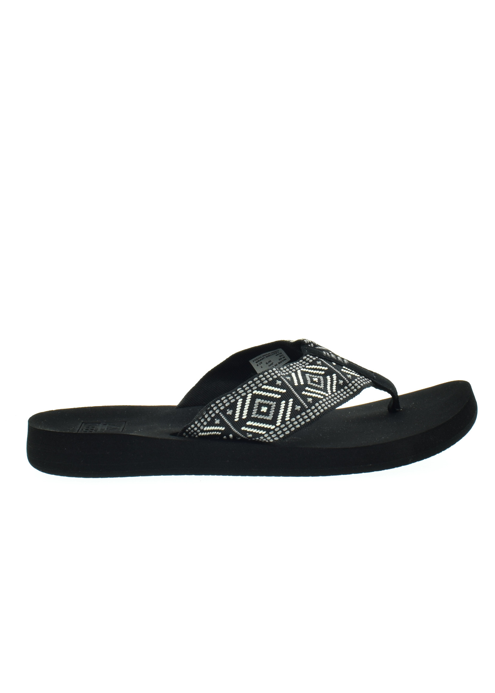 Reef dames slippers 2025 zwart