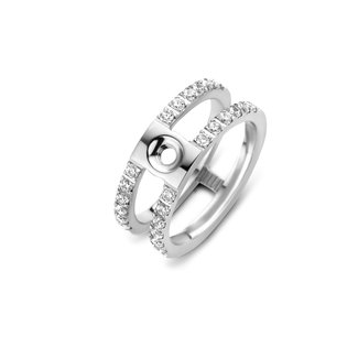 Melano Jewelry Twisted Trista CZ Ring - Zilverkleurig