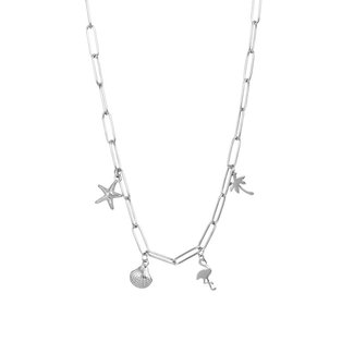 iXXXi jewellery Last Items SALE! Collier  with Charms  40cm - Zilverkleurig