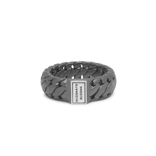 Ring Ben Small Black Rhodium Zilver