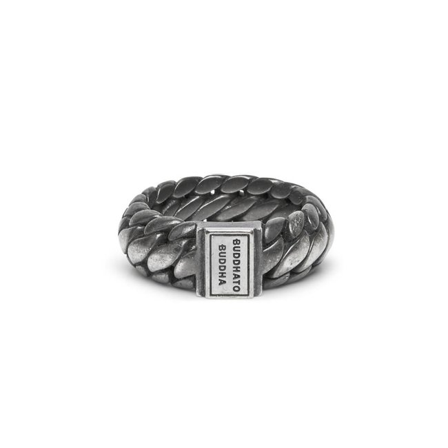 Ring Ben Small Black Rhodium Zilver