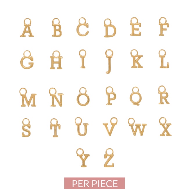 Mix & Match single initial pendant in gold plated sterling silver