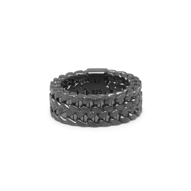 Ring Julius  Black Rhodium Silver