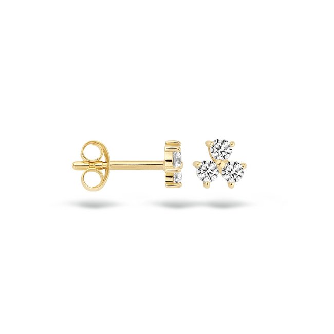 Oorknoppen 7197YZI - 14k Geelgoud met zirkonia