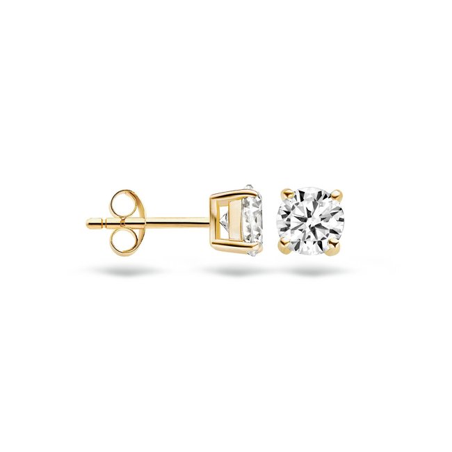 Oorknoppen 7053YZI - 14k Geelgoud met Zirkonia