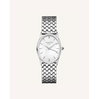 Rosefield Dames Horloge Oval Pearl Silver