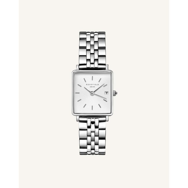 Rosefield Dames Horloge Boxy XS Silver Haar Sieraad
