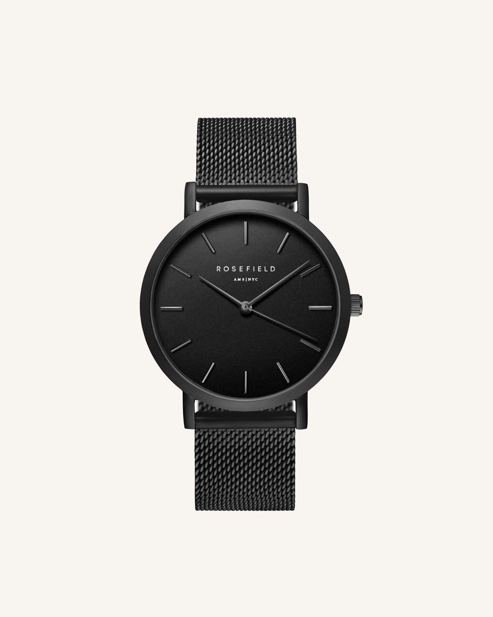 ROSEFIELD Dames Horloge The Mercer Black Black 38mm | Haar Sieraad