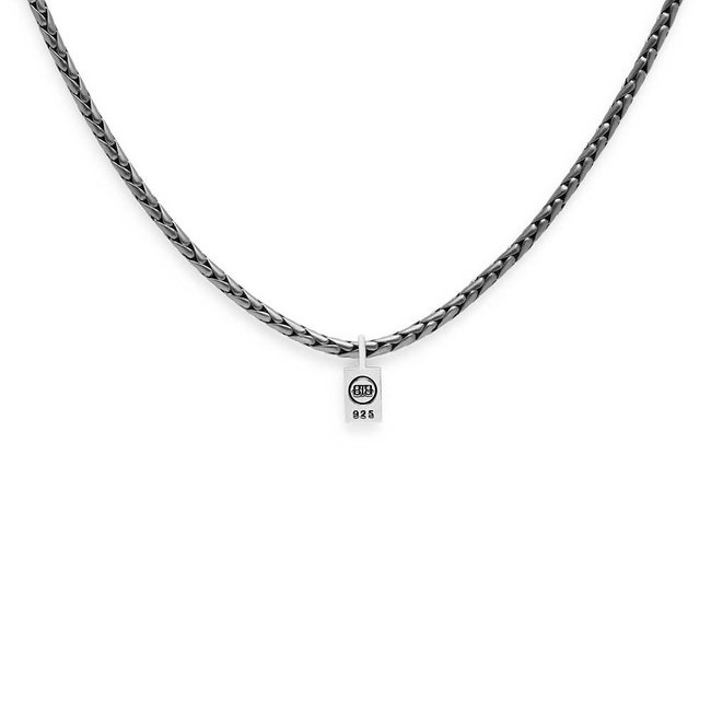 Ketting George XS Black Rhodium 60cm
