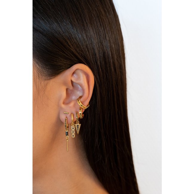 Atelier Black Hoop -  Sterling Silver