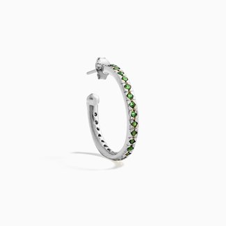 Eline Rosina *Atelier Large Emerald Hoop - Sterling silver