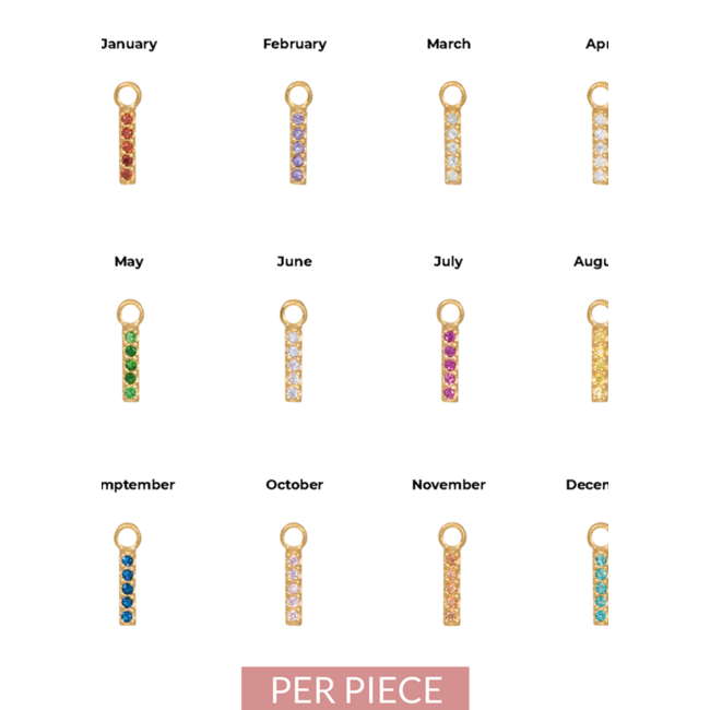 Mix & Match single birthstone pendant - November - Silver