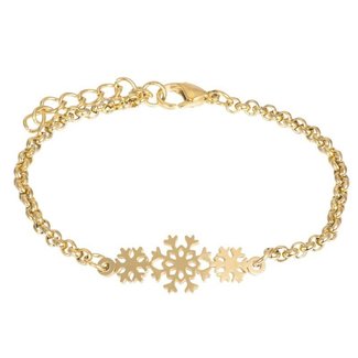 iXXXi jewellery Last Items SALE! Armband Snow Flake - Goudkleurig