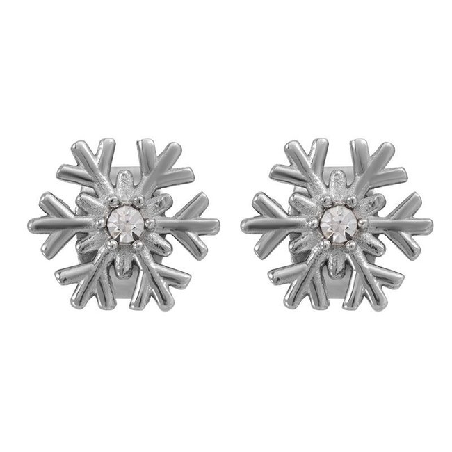 Oorbellen Snow Flake - Zilverkleurig