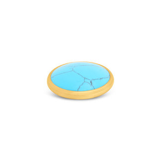 Melano Jewelry Kosmic Gem Disk Turquoise - Goudkleurig