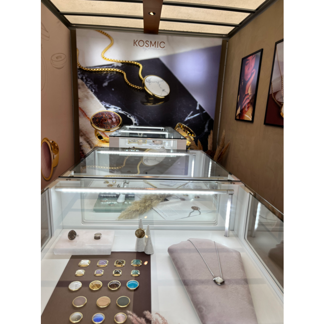 Kosmic Gem Disk Turquoise - Goudkleurig