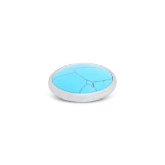 Melano Jewelry Kosmic Gem Disk Turquoise - Zilverkleurig