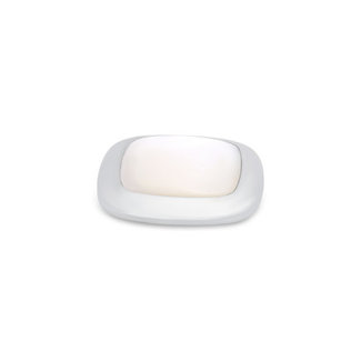 Melano Jewelry Kosmic Pearl Square White Mop 28mm - Zilverkleurig