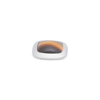 Melano Jewelry Kosmic Gem Square Tigereye 22mm -  Zilverkleurig