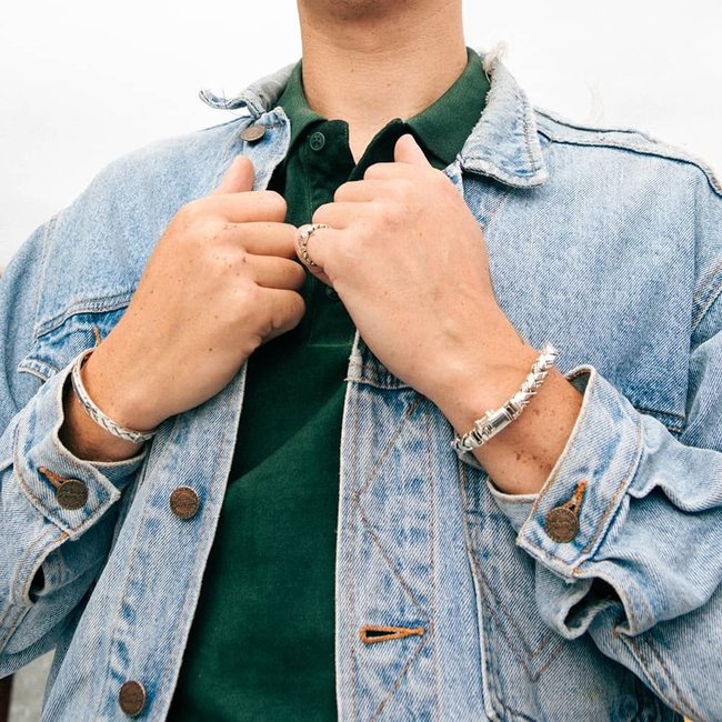 Armband George Texture Bracelet Silver