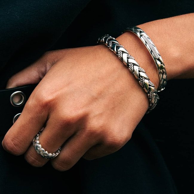 Armband George Texture Bracelet Silver