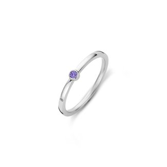 Melano Jewelry Friends Mini CZ Ring Tanzanite - Zilverkleurig