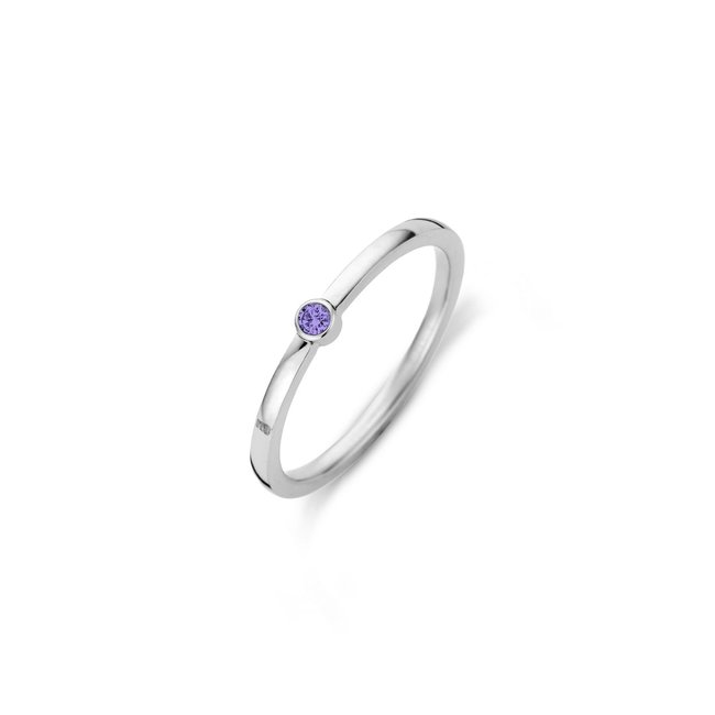 Friends Mini CZ Ring Tanzanite - Zilverkleurig