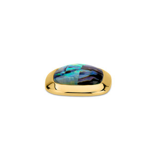Melano Jewelry Kosmic Abalone Square Steen - Goudkleurig