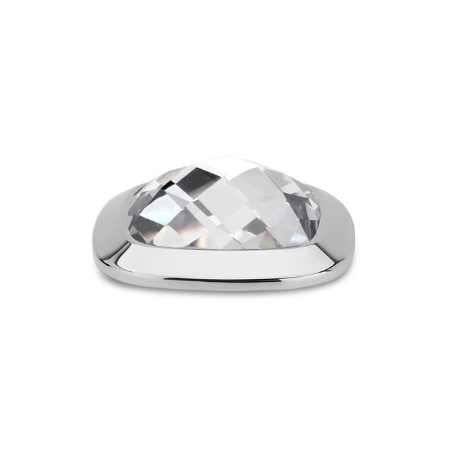 Kosmic Facet Square Steen - Zilverkleurig