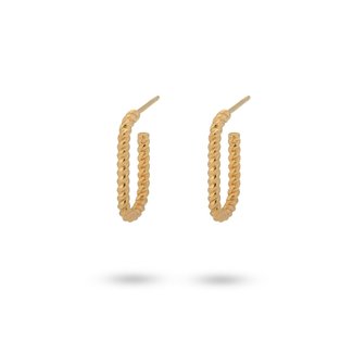 24Kae Earring with rope structure - 42441Y