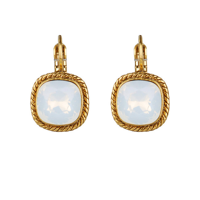 Oorbellen White Opale