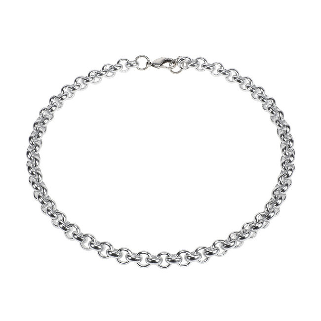 Collier silver jasseron chain