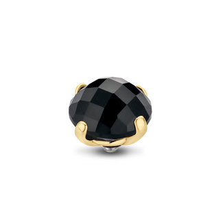 Melano Jewelry Twisted Facet Bold Steentje Black 10 mm