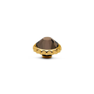 Melano Jewelry Vivid Cap Steentje Smoked Topaz 9 mm