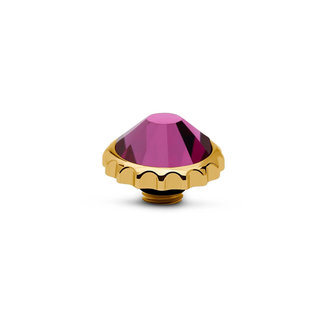 Melano Jewelry Vivid Cap Steentje Fuchsia 11 mm