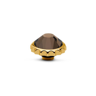 Melano Jewelry Vivid Cap Steentje Smoked Topaz 11 mm