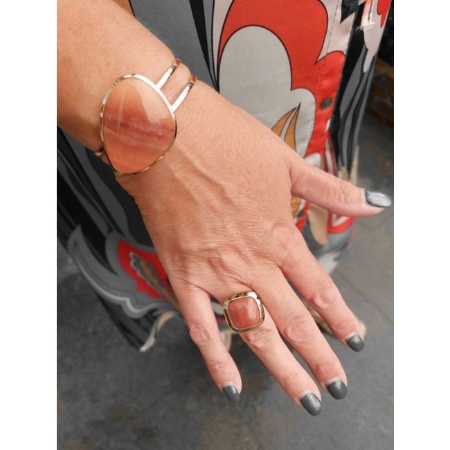 Kosmic Crafted Disk Steen Red Line Agate