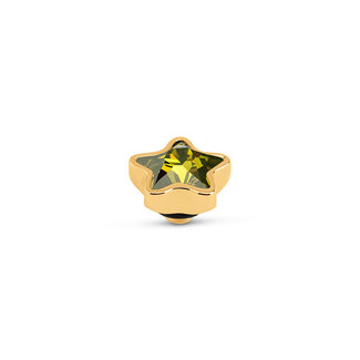 Melano Jewelry Twisted Star Steentje Olive