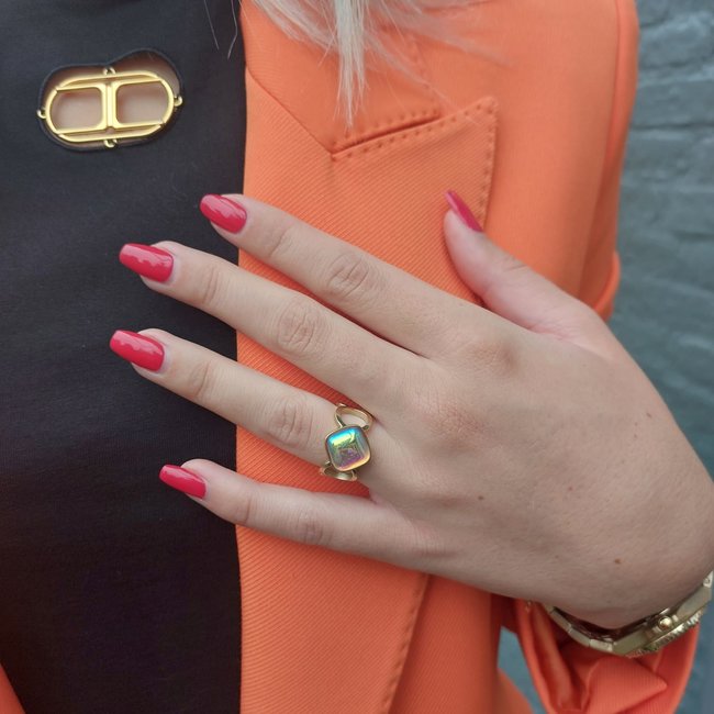 Vivid Valetta Ring - Goudkleurig