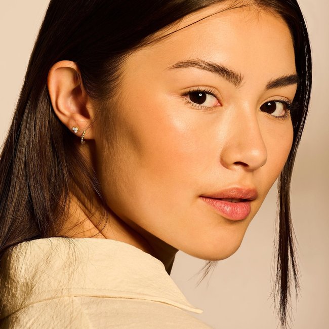 Oorknoppen 7197YZI - 14k Geelgoud met zirkonia