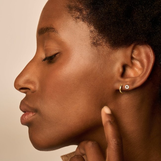 Oorknoppen 7193YZI - 14k Geelgoud met zirkonia