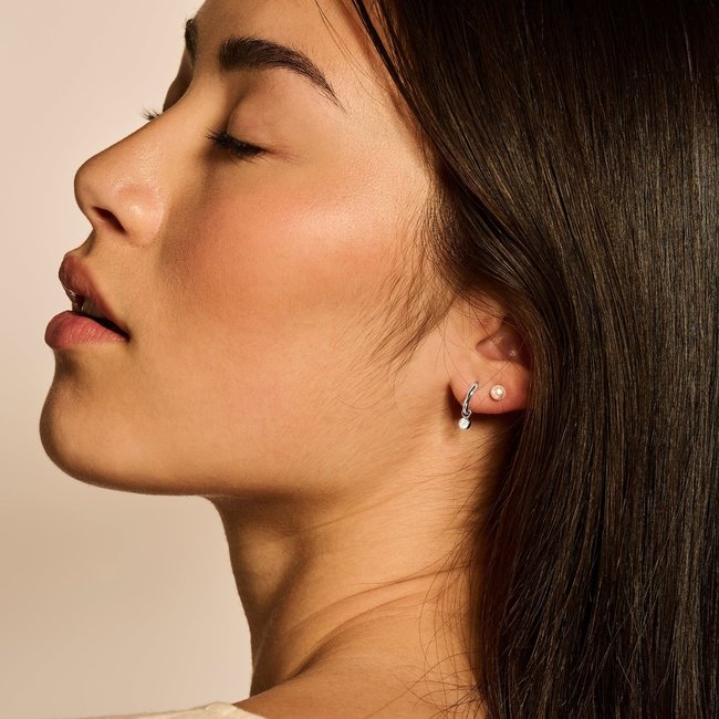 Oorknoppen 7136YPW - 14k Geelgoud met zoetwater parel